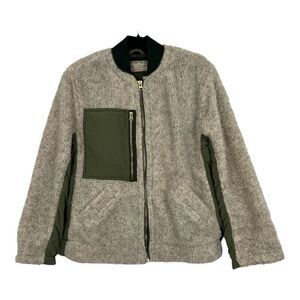 We The Free Size XS Rivington Sherpa Cream Green Desert Combo Sherpa Jacket